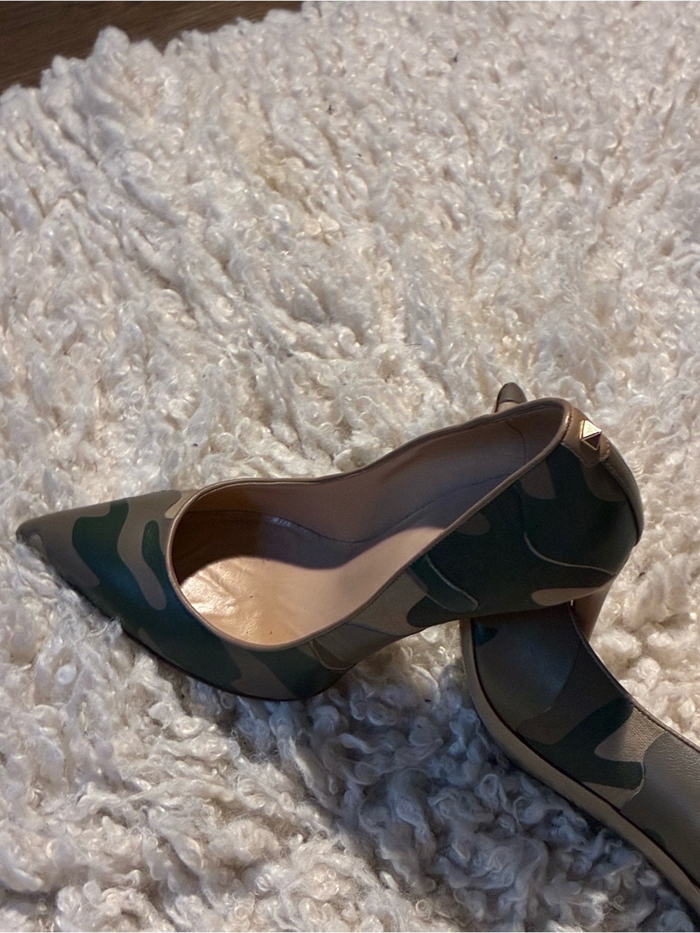 Valentino Camouflage Pointed-Toe Women's Pump in Green